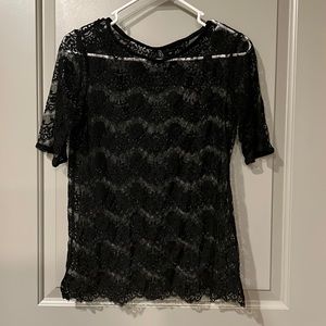 Black Lace Overshirt